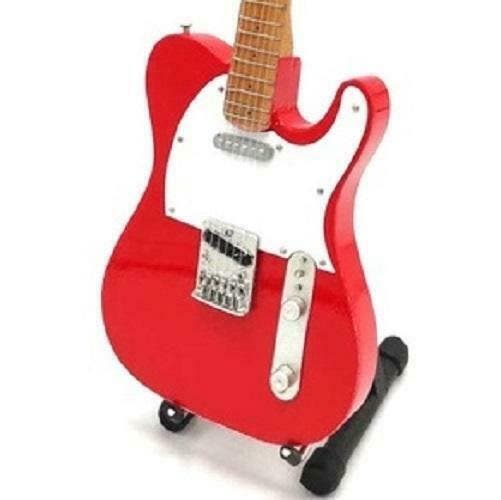 Miniatuur Fender Telecaster gitaar met gratis standaard, Collections, Cinéma & Télévision, Envoi
