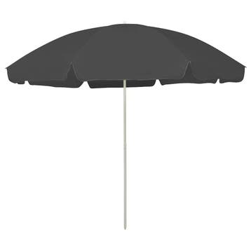 vidaXL Strandparasol 300 cm antracietkleurig, Tuin en Terras, Verzenden, Nieuw
