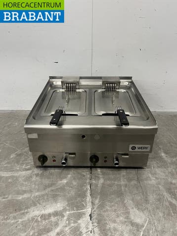 RVS Wery Dubbele Friteuse 2 x 8 liter 400V Horeca, Ophalen of Verzenden, Nieuw in verpakking