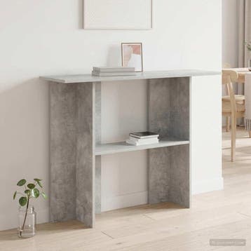 vidaXL Wandtafel Betongrijs 100 x 30 x 75 cm Bewerkt hout, Maison & Meubles, Verzenden