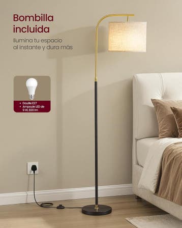 Staande lamp - hoogte verstelbaar van 150 tot 175 cm, Huis en Inrichting, Lampen | Vloerlampen, Verzenden, Nieuw