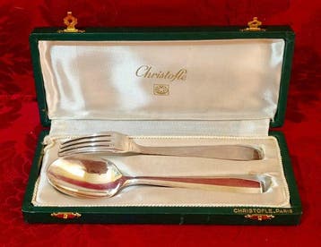 Christofle, Frionnet , Ercuis - Bestekset (3) - Verzilverd -, Antiek en Kunst