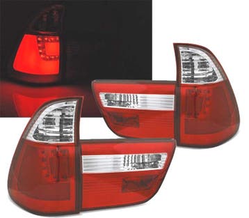 Feux Arrière Pour Bmw X5 E53 99-03 Led Rouge Blanc, Verzenden