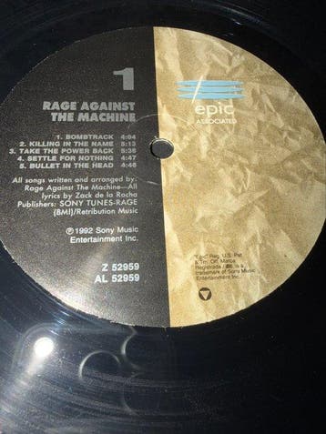 Rage Against The Machine - Rage Against The Machine - 1st US