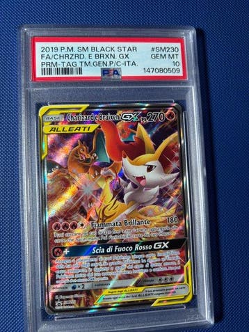 Pokémon - 1 Graded card - Dracaufeu, Braixen SM230 Foil,, Nieuw