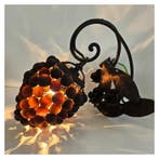 Wandlamp - IJzer, Glas - Druiventroslamp, Antiek en Kunst