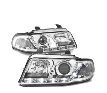 Phares Daylight Led Pour Audi A4 B5 99-00 Chromé, Verzenden