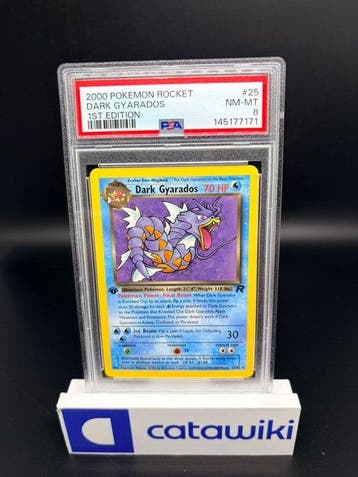 Pokémon - 1 Graded card - Dark Gyarados 1st Edition 25/82