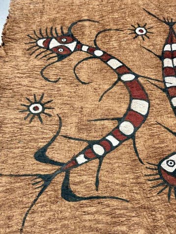Rafe Sentani tapa-doek uit de jaren zestig - Maro - Dorp, Antiek en Kunst