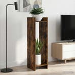 vidaXL Plantenstand met plank 2 pcs Gerookte Eik 30 x 30 x, Verzenden