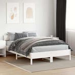vidaXL Bedframe zonder matras massief grenenhout wit 140x200, Verzenden, Nieuw
