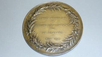 België - 1919, Herdenkingsmedaille Hulpfonds van Brabant, Postzegels en Munten