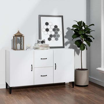 vidaXL Dressoir 100x36x60 cm bewerkt hout wit, Verzenden, Nieuw
