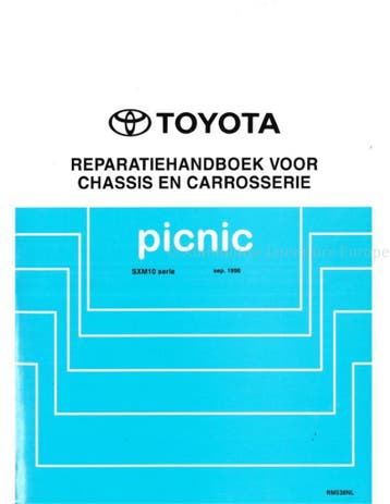 1996 TOYOTA PICNIC CHASSIS & CARROSSERIE WERKPLAATSHANDBOEK