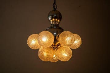 Kroonluchter - Space Age Sputnik 8 lampen - Metaal,