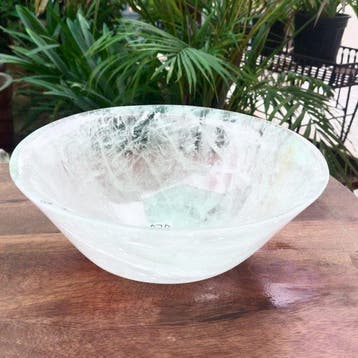 Quartz cristal de roche (cristal de roche) Bol - Hauteur :