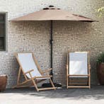 vidaXL Tuinparasol Taupe 294 x 150 x 223 cm Polyester en, Verzenden