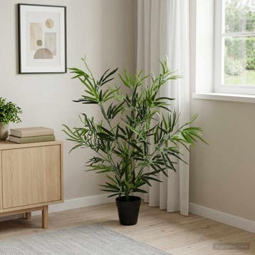 vidaXL Kunstmatige Bamboe Boom Groen 90 x 14 x 80 cm Stof en, Huis en Inrichting, Kamerplanten, Verzenden