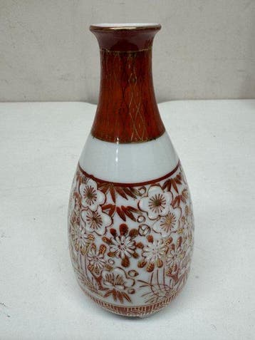 Poterie japonaise vintage : 5 bouteilles de saké (tokkuri),