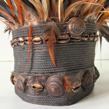 Ceremonial Feather Headdress - Papoea-Nieuw-Guinea (Zonder, Antiek en Kunst