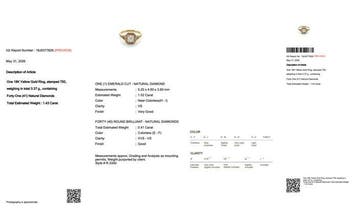 Bague - 18 carats Or jaune - 1.43ct. tw. Diamant (Naturelle), Nieuw