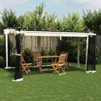 vidaXL Prieel met zijwanden van gaas 4x3 m staal, Verzenden