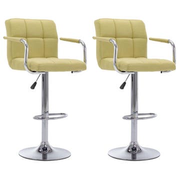 vidaXL Barstoelen 2 st stof groen, Verzenden, Nieuw