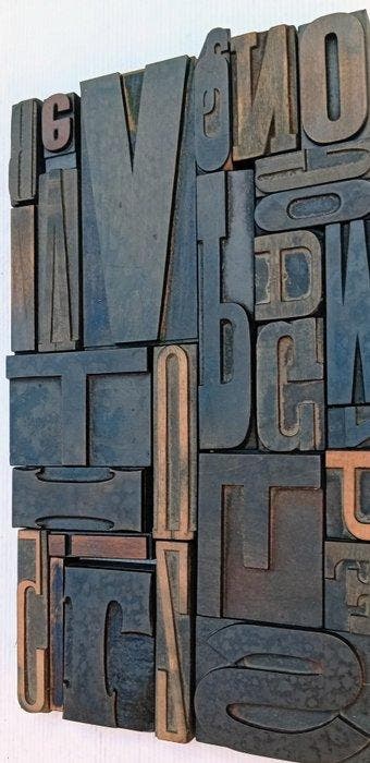Blocs dimpression - Lot XXL de caractères typographiques