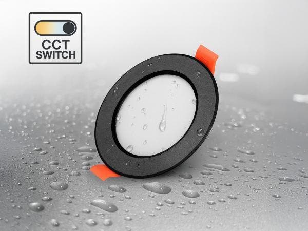 Veiling - 100x 4.9W CCT 3 kleur Inbouwspot watredicht zwart, Auto-onderdelen, Verlichting