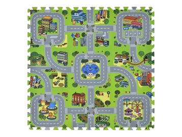 Veiling - Kinderpuzzelmat  - 9-delig - Stad met straten desi, Kinderen en Baby's, Nieuw