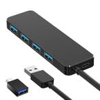 Strex USB 3.0 Hub - USB Splitter - 4 Poorten - 5Gbps - 35CM, Computers en Software, Verzenden, Nieuw