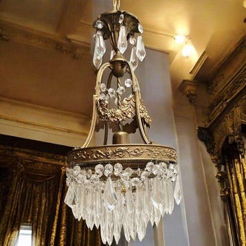Lustre - en bronze et cristal