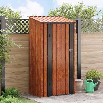 vidaXL Tuinhuisjes Bruin 103 x 74 x 200 cm Metaal, Verzenden, Nieuw