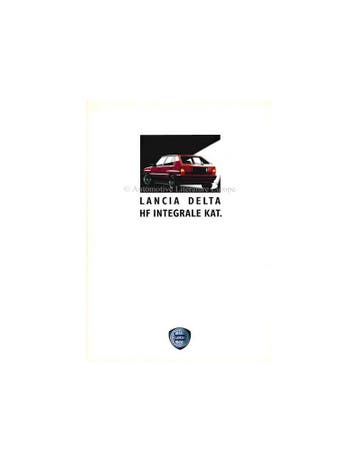 1990 LANCIA DELTA HF INTEGRALE KAT. BROCHURE DUITS, Ophalen of Verzenden