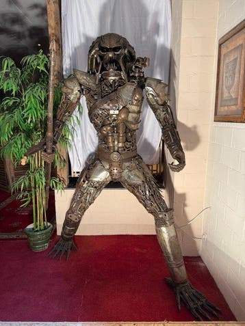 Beeld, Predator Metal Art Sculpture – 210 cm – Handcrafted, Nieuw