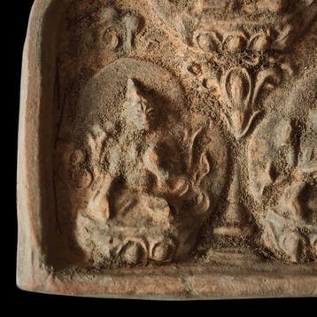 Oud-Chinees Liao-dynastie extreem zeldzaam terracotta-tablet
