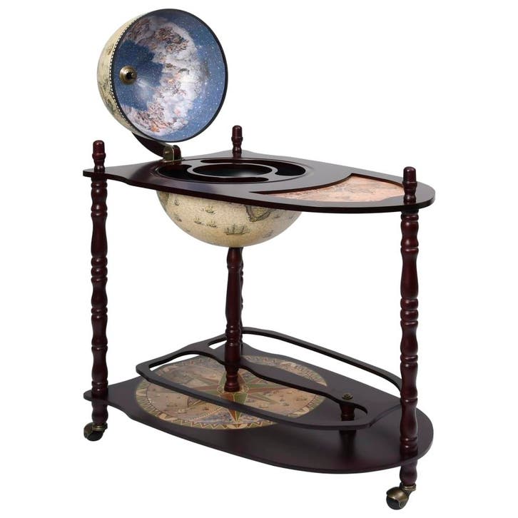 vidaXL Globebar vrijstaand eucalyptushout groen, Maison & Meubles, Accessoires pour la Maison | Porte-bouteilles, Envoi