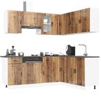 vidaXL 11-delige Keukenkastenset Porto bewerkt hout oud, Verzenden, Nieuw