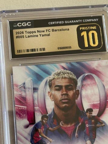 2026 Topps Topps Now FC Barcelona Lamine Yamal 005 Graded, Nieuw