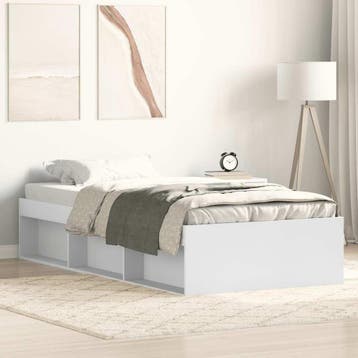vidaXL Bedframe wit 90x200 cm, Verzenden, Nieuw