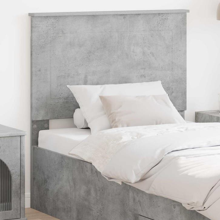 vidaXL Hoofdbord Beton Grijs 100 cm Geconstrueerd hout, Huis en Inrichting, Slaapkamer | Bedden, Nieuw, Verzenden