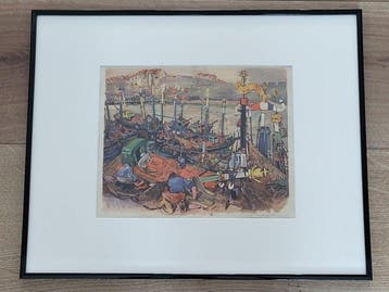 Mathurin Méheut (1882-1958) - Marine - Port de pêche