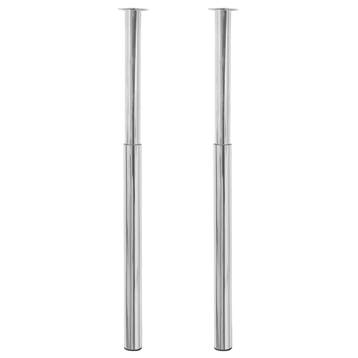 vidaXL Tafelpoten telescopisch 710-1100 mm chroom 2 st, Huis en Inrichting, Verzenden, Nieuw