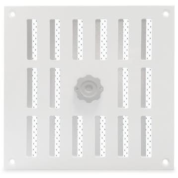Aluminium afsluitbaar schuifrooster opbouw 195 x 195mm - WIT, Doe-het-zelf en Bouw, Verzenden, Nieuw