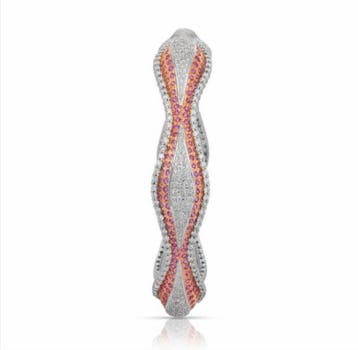 Armband - 18 karaat Witgoud, Roségoud - 16.68ct. tw. Saffier
