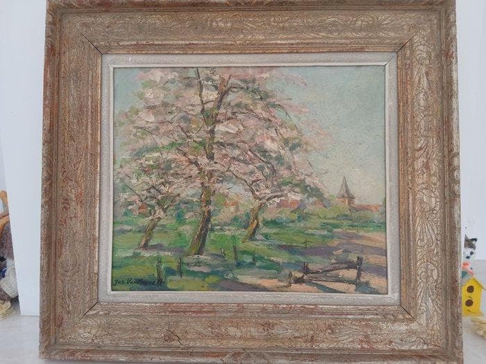 Jos Van Hoyvelt (XX) - Printemps, Antiquités & Art, Art | Peinture | Classique