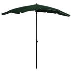 vidaXL Parasol met paal 200x130 cm groen, Verzenden