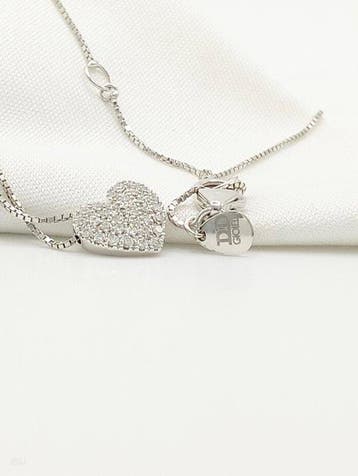 DD Gioielli - Halsketting - 18 karaat Witgoud Diamant, Nieuw