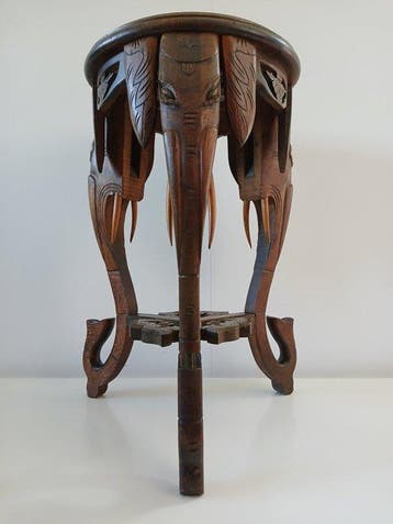 Table des plantes - Bois, Marbre - Inde - XXe siècle