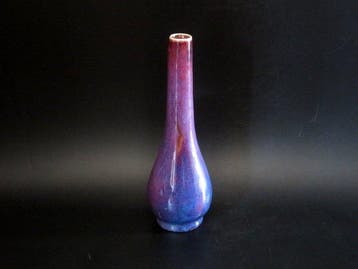 Vaas - Kyo Ware Kiyomizu Ware Cinnabarglazuur Kraanhals, Antiek en Kunst